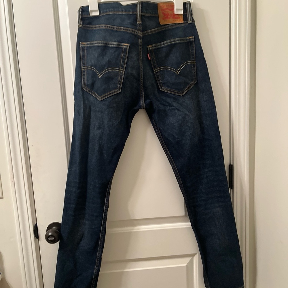 Levi Strauss 512 Men's Blue Denim Jeans Zip Button Pockets Size 30x32 - Picture 11 of 16